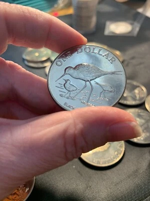 1985 New Zealand Black Stilt BU roll (23 coins) - Image 1 of 4