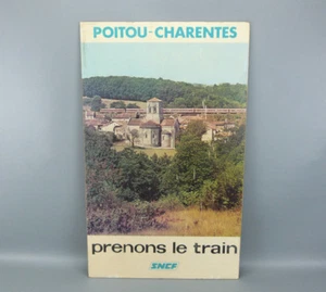 Publicité SNCF d'époque, Tourisme "POITOU-CHARENTES", 1970, 30X40 cm, Train, beg - Picture 1 of 2