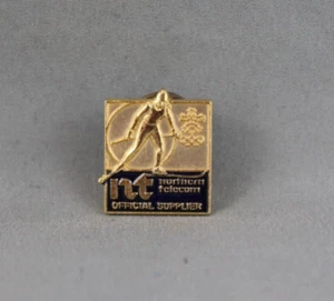 1988 Winter Olympics Pin - Northern Telecom Cross Country Skiing - Stamped Pin - Picture 1 of 3