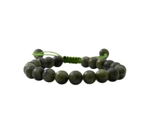 Natural Green Connemara Irish Stone Bracelet Adjustable Good Luck Bead Bracelet - Picture 1 of 7