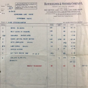 Antique Billhead Batchelder And Snyder Company Meat Poultry Boston MA 1916 - Picture 1 of 3
