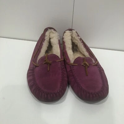 Zapatillas mocasín Ugg Dakota talla 4 mocasines de gamuza rosa Sherling Foto 1 de 4