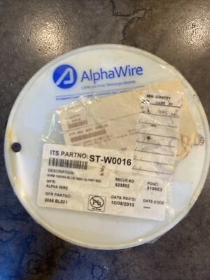 Cable de conexión trenzado calibre 18 AWG azul ~ carrete de 50 pies UL1007 300 voltios Foto 1 de 2