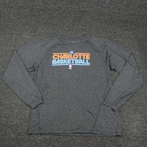 Charlotte 49ers Adidas Shirt Adult Large Gray Long Sleeve Climalite Basketball Cover
