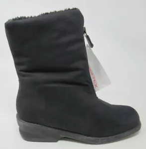 TOE WARMERS WOMEN'S MICHELLE BLACK WATERPRF WARM-TEX MID-CALF BOOTS SIZE: 7.5/M - Picture 1 of 7