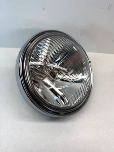 1977 Yamaha RD400 RD 400 Twin Motorcycle Headlight & Chrome Ring Assembly OEM - Picture 1 of 7