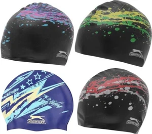 Gorra de Natación Slazenger Silcone para Adultos NUEVA Sombrero de Nadar Hombres Mujeres Negro Rosa Azul  - Imagen 1 de 3