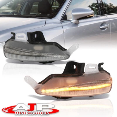 Chrome LED Dynamic Side Mirror Turn Signal Lights For Lexus IS300 CT200h LS600h Foto 1 de 4