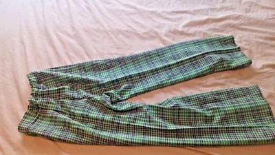 Pantalones a cuadros de poliéster BOHO vintage de los años 60 para mujer de Copley Square Medidas C Foto 1 de 4