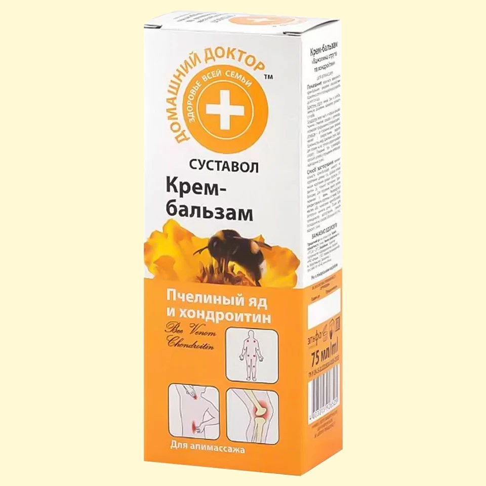 ELFA 3×75G Domaschnij Doktor CremeBalsam Bienengift+ChondroitinПчелиный яд хондроитин