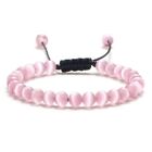 Cat Eye Stone Bracelets - 6Mm Beads Charms Adjustable Braided Bracelet Jewelry