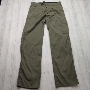 PrAna Men’s Convertible Hiking Cargo Pants Small 32L Zip-Off Outdoor Olive Green - Picture 1 of 10