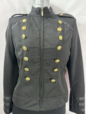 Chaqueta Militar Vintage Chic Et Juene Negra Talla T3 (Grande) Dorado Botones/Cremallera Foto 1 de 4