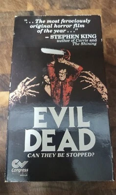 Vintage Evil Dead 1989 Video Bruce Campbell Horror Red Shirt Cover Tested Works! - Image 1 of 4