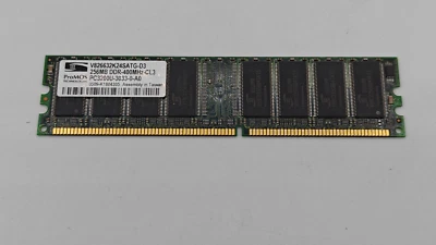 ProMOS V826632K24SATG-D3 256MB PC3200 DDR-400MHz non-ECC Unbuffered CL3 184-Pin - Image 1 of 2