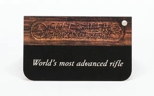 Targhetta da appendere fucile sportivo Colt Sauer anni 70 e 80 - Foto 1 di 2