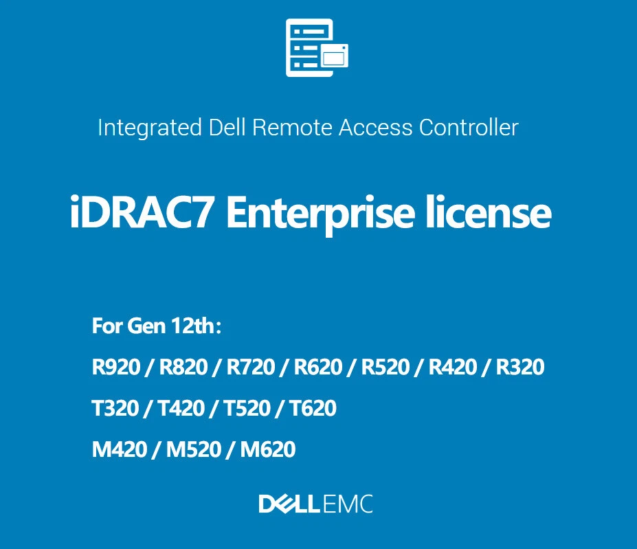 IDRAC7/8/9 Enterprise License Permanent idrac for PowerEdge 12th 13th 14th 15th - Image 1 of 4