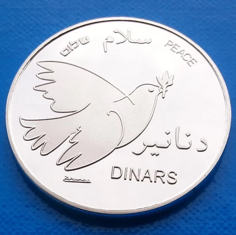 Palestine 5 diners 2014 UNC Dove of Peace Commemorative Coin 40mm Cover