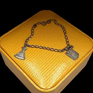 Antico Bracciale Ciondolo Estate Vintage Navajo Moneta Argento Sterling 3,6g - Foto 1 di 3