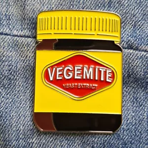 LARGER Vegemite Aus Icon Enamel Fridge Magnet Travel Destination Souvenir Gift - Picture 1 of 3