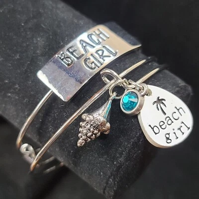 BRAZALETE AJUSTABLE BEACH GIRL SILVERTON CONCHA PULSERA Foto 1 de 3