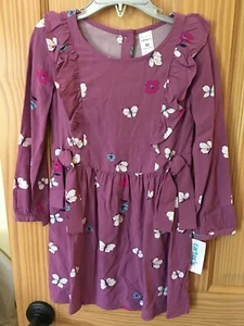 NWT Carter's Butterfly Floral Long sleeve Dress Toddler Girl - Picture 1 of 1