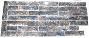 Lot Of Antique Fireplace Tiles Mottled Blue Brownish Pink White Made In England - Picture 1 of 8