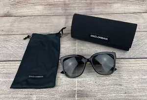 DOLCE & GABBANA Black Gradient Gold Filigree Cat Eye DG 4212 501/8G Sunglasses - Picture 1 of 17