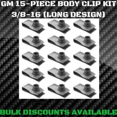 Blazer 1960-1987 K10 Interior Exterior Frontal Tuercas en U Cuerpo Pernos Clips 3/8-16 Foto 1 de 2