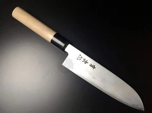 Japanese Chef Knife Aritsugu Santoku 180 mm 7" White steel Sheath Gift - Picture 1 of 9