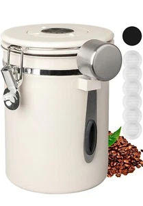 22oz Stainless Steel Coffee Canister Airtight Storage Container with Scoop - Picture 1 of 6