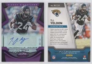 2016 Certified Mirror Signatures Purple /10 TJ Yeldon #M-TJY Auto