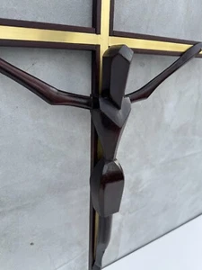 Minimalist Religious Cross, Modern Church Crucifix, Spiritual Wall Sculpture - Picture 1 of 12