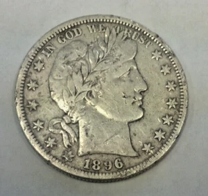 1896-S BARBER SILVER HALF 50c XF DETAILS. REDUCED 5/5/25 (2346) - Picture 1 of 2