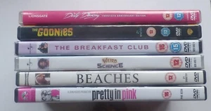 1980s Classic DVD Bundle- The Breakfast Club/The Goonies/Pretty in Pink/Beaches - Picture 1 of 11