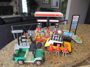 PLAYMOBIL MAIL AWAY ESSO garage set cars, figures, and accessories-worldwide shi - Bild 1 von 10