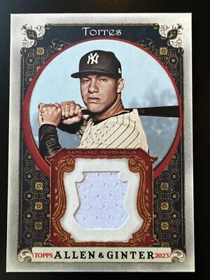 2023 Topps Allen & Ginter GLEYBER TORRES #AGRB-GT Yankees Jersey Relic - Image 1 of 2