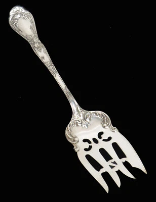 DE COLECCIÓN PLATA ESTERLINA AMERICANA UVAS Y VIDES 7 1/4" TENEDOR DE CARNE CORTADOS EN FRÍO  Foto 1 de 4