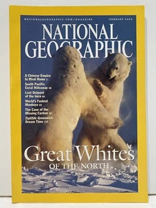 National Geographic Magazine, February 2004: Polar Bears, Han Dynasty, Monkeys - Foto 1 di 8
