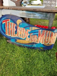 Quirky unusual fun Antique Vintage Painted Fairground Funfair Circus ride Sign - Picture 1 of 2