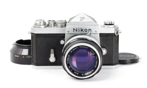 Nippon Nikon F Eyelevel Cromato Nippon Prism + Obiettivo Nikkor-S 1.4/5.8cm n.6415712 - Foto 1 di 14