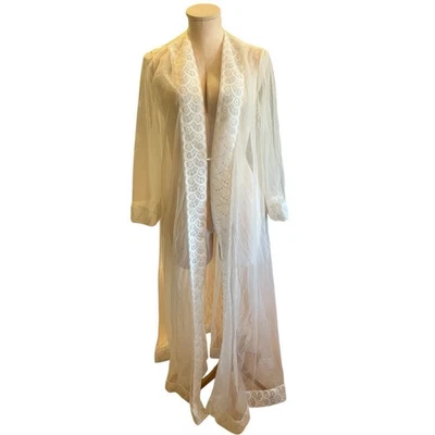 Bata Miss Elaine Mujer Mediana Rosa Marfil Encaje Transparente Calzoncillo Completo Flotante Grande? De colección Foto 1 de 4