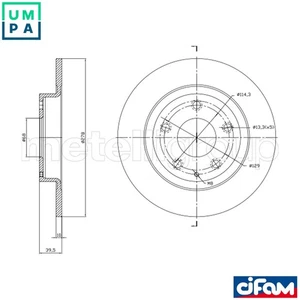 2x BRAKE DISC 800-1757C FOR MAZDA PY-Y8/ZA 2.5L PEY5/PEXL/PEXB/PEY7 2.0L 4cyl - Picture 1 of 9