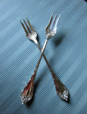 HORQUILLAS DE CÓCTEL DURGIN MADAME ROYALE 1897 2 horquillas de plata esterlina .925 SIN mono Foto 1 de 4