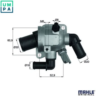 THERMOSTAT COOLANT TI 173 88 FOR SUZUKI ALFA ROMEO FIAT FIORINO/Box/Body/MPV - Image 1 of 4