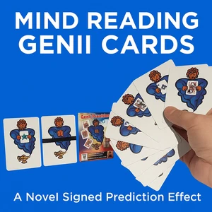 TARJETAS GENII de lectura de la mente paquete de trucos mágicos de cerca firmado predicción almuerzo - Imagen 1 de 13