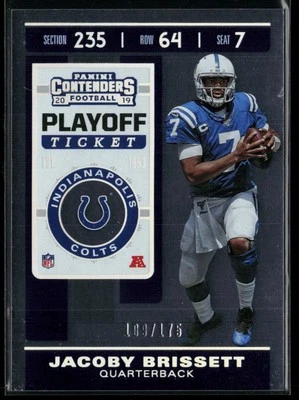 2019 Panini Contenders Playoff Ticket #30 Jacoby Brissett 109/175 - Image 1 of 2