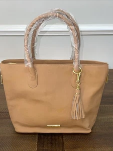 Joy & Iman Damen Beige Leder Quaste Beuteltasche Handtasche Umhängetasche Neu - Bild 1 von 16