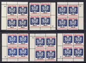 US Scott O127-O133 Mix of 6, 1c-$5.00 Official Stamp Plate Blocks MNH ck40 - Picture 1 of 3