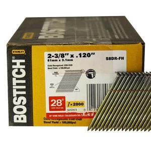Bostitch 2-3/8 in. L Angled Strip Coated Stick Nails 28 deg 2000 pk - Picture 1 of 1